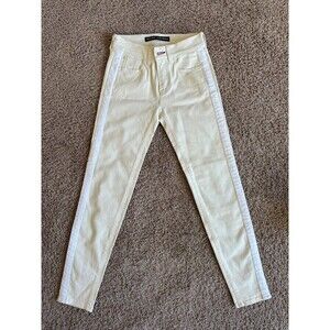 Ralph Lauren Black Label 400 Matchstick Jeans side taping Size 25 Italy white